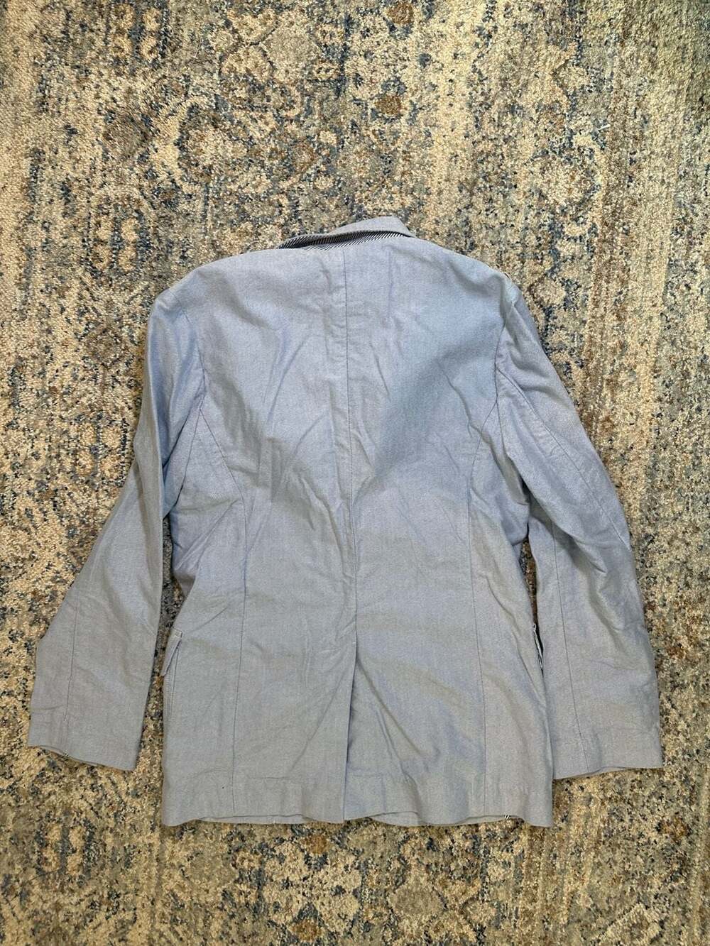 Polo By Ralph Lauren Blazer Size Boys S Blue Cotton Striped Lining - Picture 4 of 4